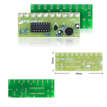 Плавающий светодиодный индикатор к звуковому модулю. Учимся паять