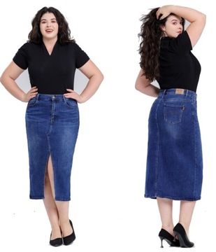 СТРУЯЩАЯ ЮБКА ИЗ ЭЛАСТИЧНОЙ ДИЕНИМ, МОДНАЯ И УДОБНАЯ LOGIN MIDI