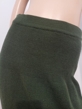 Tricot ciepła długa wełniana spódnica w ciemnej zieleni 1