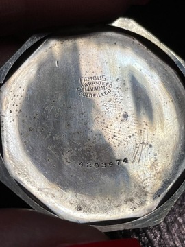 Старинные позолоченные карманные часы ELGIN.