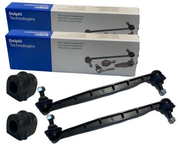 2x ŁĄCZNIK STABILIZATORA PRZÓD + GUMY OPEL ASTRA G