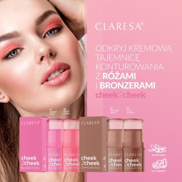 Claresa Бронзер-стик Cheek2Cheek 01 Нейтральный песочный