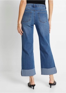 NIEBIESKIE 7/8 38 1I3C04 DŻINSY CULOTTE