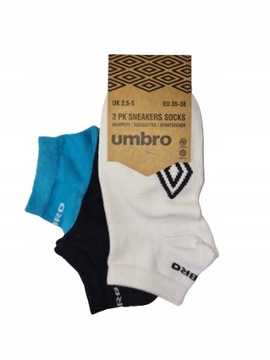 Skarpetki STOPKI sneakers socks Umbro 3 pak r. 35-38 // 3 kolory