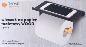 ДЕРЖАТЕЛЬ ДЛЯ ТУАЛЕТНОЙ БУМАГИ С ПОЛКОЙ TADAR TD-4981 ЧЕРНЫЙ