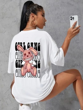 Girl Gang Graphic Bad Laughing Rabbit Tshirt Women