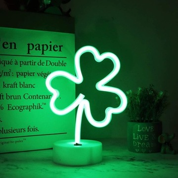 Светодиодная лампа NEON CLOVER LUCKY USB/BATTERY