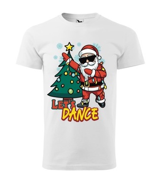 KOSZULKA T-SHIRT BIAŁA MĘSKA ŚWIĄTECZNA PREZENT NA ŚWIĘTA MIKOŁAJKI L