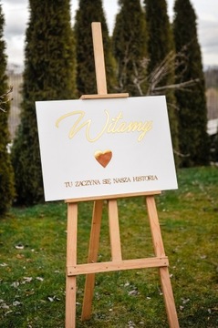 Tablica weselna na powitanie Ślub Wesele dekoracja TAB-1ZS