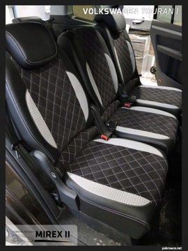 Чехлы кожа и алькантара на VW Touran I 5 мест.