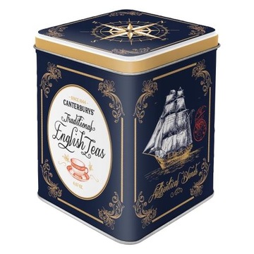 Puszka na herbatę Traditional English Metalowa Trwała Zdobina 3D Oryginalna