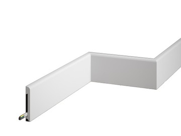 Biała Listwa przypodłogowa podłogowa Mardom MD234 7,8 cm