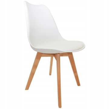 СКАНДИНАВСКИЙ КОМПЛЕКТ МЕБЕЛИ ДЛЯ СТОЛОВОЙ ГОСТИНОЙ 4 Х СТУЛЬЯ СТОЛ 80Х80 БЕЛЫЙ