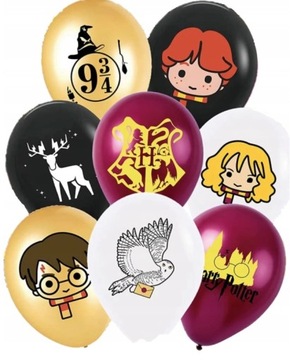 Balony lateksowe Harry Potter Mix 8 sztuk Urodziny