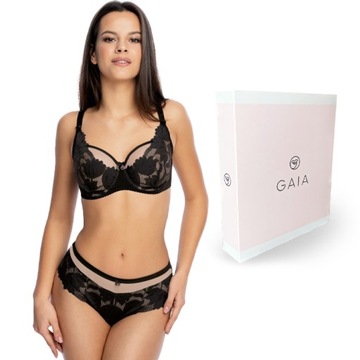 GAIA biustonosz Miękki Nike 1135 Czarny 70H