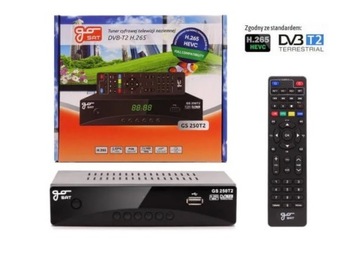 TUNER DEKODER ZASILANIE 12V DVB-T2 GOSAT HEVC H265