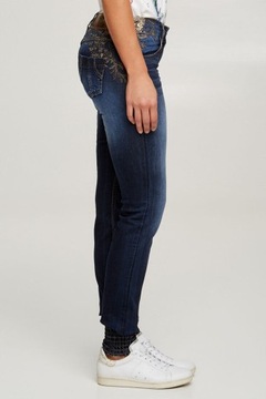 DESIGUAL elastyczne spodnie HAFTY gumki 24