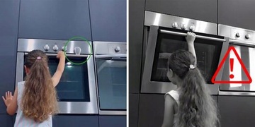 ZABEZPIECZENIE BLOKADA DRZWI PIEKARNIKA KUCHENKI SIPO MOCNE