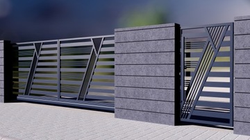 Самонесущие раздвижные входные ворота Gobe