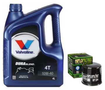 OLEJ VALVOLINE 10W40 DURABLEND 4L 4T + FILTR HF204