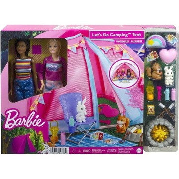 Barbie Kempingowy namiot + 2 lalki Zestaw