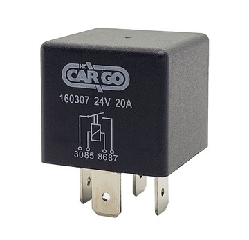 Przekaźnik samochodowy typu mini 24V 20A 4 piny