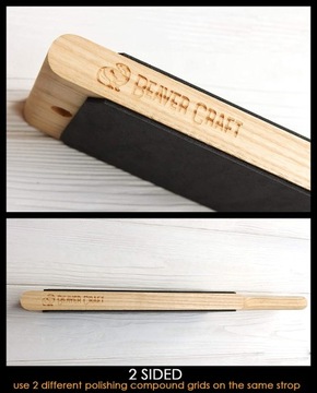 Двусторонний полировщик кожи для ножей и полировальная паста.