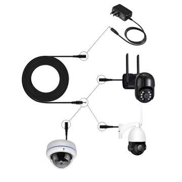 УДЛИНИТЕЛЬ ДЛЯ ПИТАНИЯ ДЛЯ КАМЕР CCTV КАБЕЛЬ ПОСТОЯННОГО ТОКА 2,1/5,5 ММ 10 М
