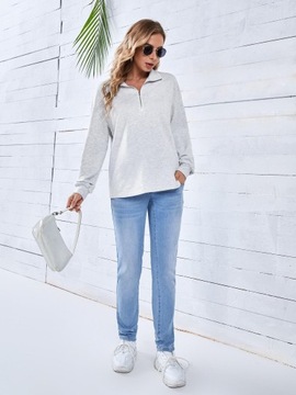 IC06114 *SHEIN CIĄŻOWA BLUZA DRESOWA Z ZAMKIEM L