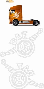 НАКЛЕЙКИ DAF TRUCK НАКЛЕЙКИ ДЛЯ КАБИНЫ ГРУЗОВИКА