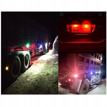 10X LAMPY SVĚTLA KONTURA 6 LED 12V 24V