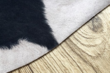 Ковер Искусственная Коровья, Белая и черная кожа 100х150 см