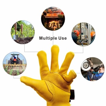Drawstring Labor Protection Short Welder Cowhide