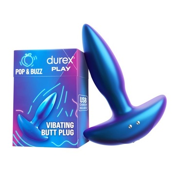 Durex Play Pop & Buzz Vibrating Butt Plug wibrujący korek analny P1