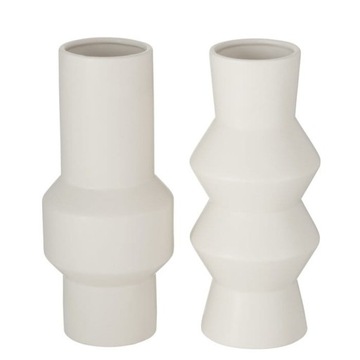 Wazon 30 cm kamionka biała 1szt Boho