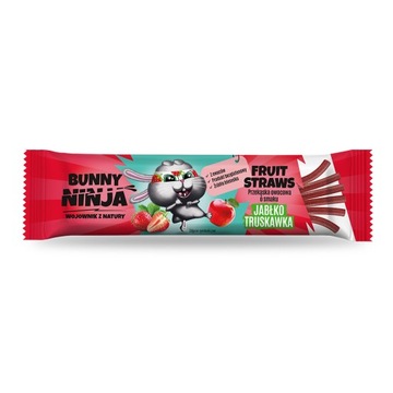 BUNNY NINJA FRUIT STRAWS PRZEKĄSKA JABŁKO TRUSKAWK