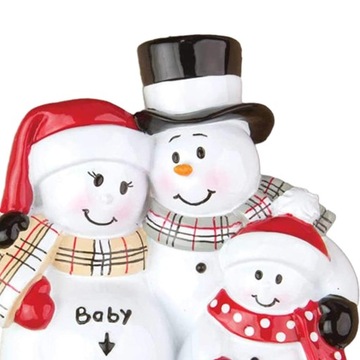 Семейные новогодние украшения 2023, ручная работа, милые на свадьбу Три снеговика