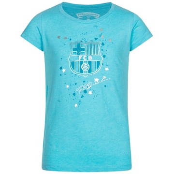 FC Barcelona Dziewczynki T-shirt turkusowy 152 cm