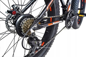 ВНЕДОРОЖНЫЙ ГОРНЫЙ ВЕЛОСИПЕД ФАТБАЙК 7-СКОРОСТНОЙ SHIMANO ШИРОКИЕ ШИНЫ 26x4,0 РАМА 17