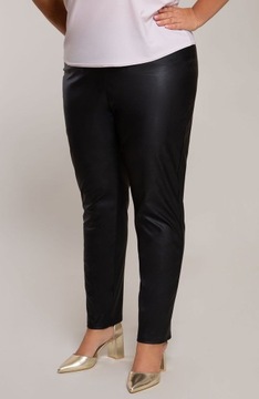 Skórkowe długie spodnie w czarnym kolorze r. 46-62