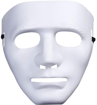 Maska na twarz Verk group Maska Halloween plastik potwór biały