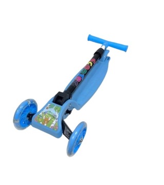 ТРЕХКОЛЕСНЫЙ БАЛАНСИРУЮЩИЙ СКУТЕР, СКЛАДНОЙ, СВЕТЯЩИЕСЯ СВЕТОДИОДНЫЕ КОЛЕСА, СИНИЙ