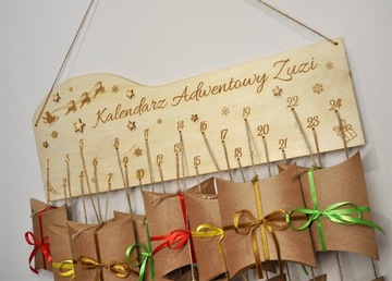 ДЕРЕВЯННЫЙ АДВЕНТ-КАЛЕНДАРЬ С ИМЕНЕМ, DIY, ЭКО