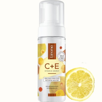LIRENE PIANKA DO MYCIA TWARZY VITAMIN ENERGY C+E z kwasem hialuronowym