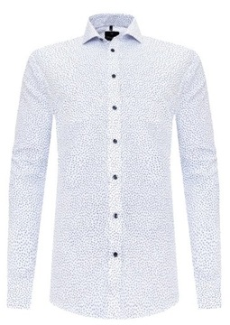 Koszula Męska Di Selentino biała wzór SLIM FIT 100% Bawełna 40 / M