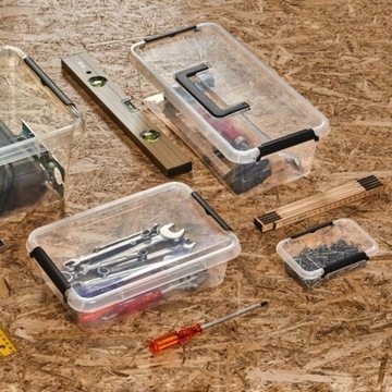 POJEMNIK PLASTIKOWY Z POKRYWKĄ RĄCZKĄ DOMOWY MOXOM SIMPLESTORE 8,5 L