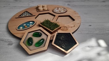 Sensoryczny sorter kształtów układanka drewniana