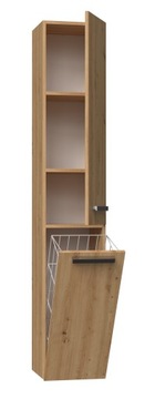 ШКАФ ДЛЯ ВАННОЙ СТОЛБ NEL IV КОРЗИНА, ДУБ ARTISAN
