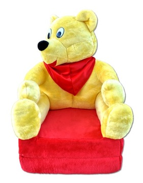 FOTEL PLUSZOWY FOTELIK DLA DZIECI ROZKŁADANY MASKOTKA PUFA SOFA