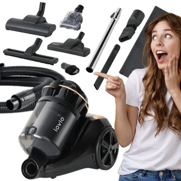Bezworkowy odkurzacz z filtrem zmywalnym Hepa 13 cyklonowy 4000 W LOVIO